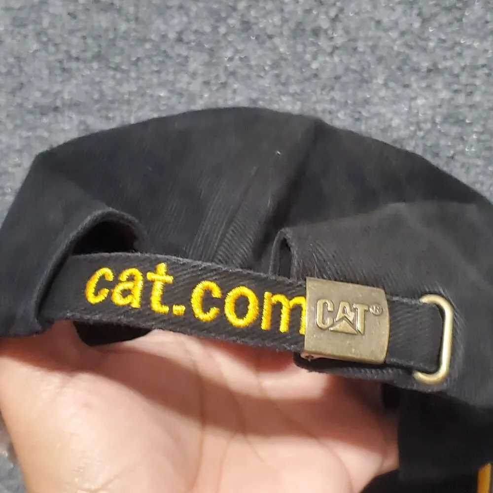 Caterpillar CAT Cap Hat Black Equipment Trucker Mens Workwear Mechanics VTG 90s